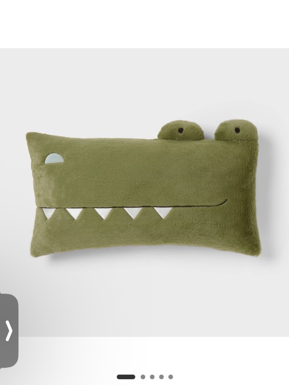 Pillowfort Alligator Bed Plush Pillow + Room Essentials Throw - Green NWT - Picture 2 of 6